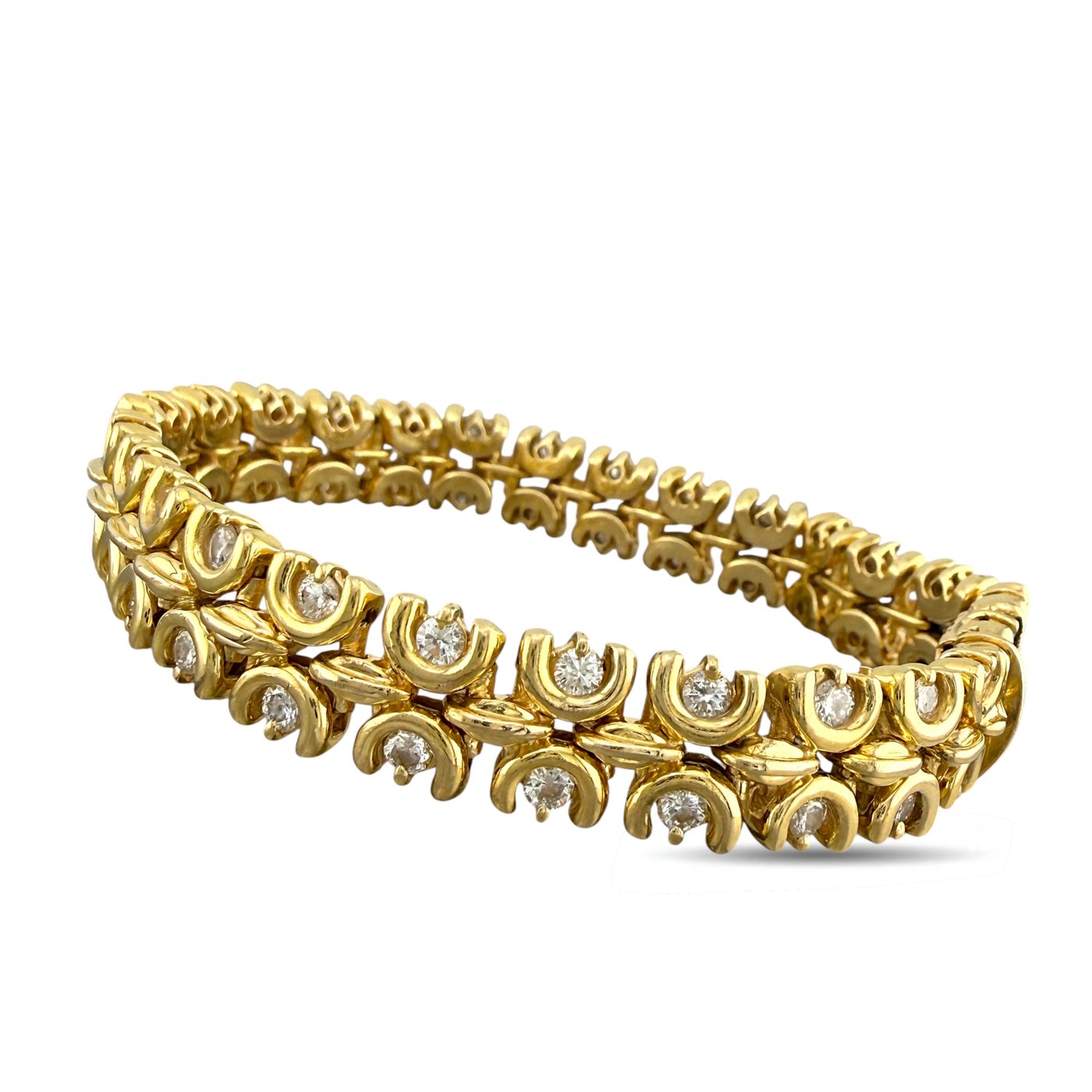 14K Yellow Gold 4.2ct Diamond Bracelet
