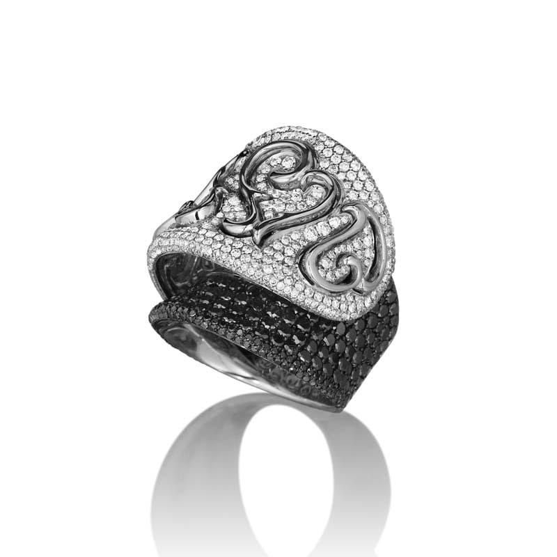 Maggioro18K White Gold Multi Diamond Curved Heart Ring – This ring from Maggioro’s Rhapsody Collection is sensual and lovely