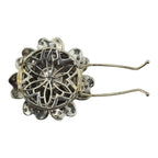 14K White Gold 1.60ct Diamond and 1.15ct Sapphire Flower Brooch