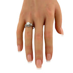 Sculpted Platinum 1.03ct Diamond Ring