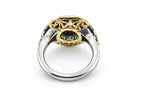 18K White Gold 3.5ct Diamond and 3ct Sapphire Art Deco Ring