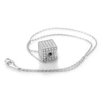 Chopard Happy Diamonds 18K White Gold Diamond Pave Cube Pendant