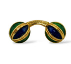 Tiffany & Co. 18K Gold and Enamel Cufflinks
