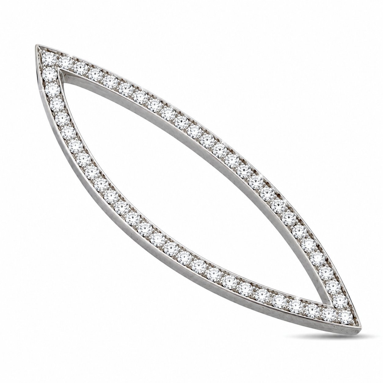 14K White Gold 0.60ct Diamond Marquise Pendan