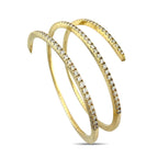 14K Yellow Gold 5.6ct Diamond Flexible Arm Bracelet