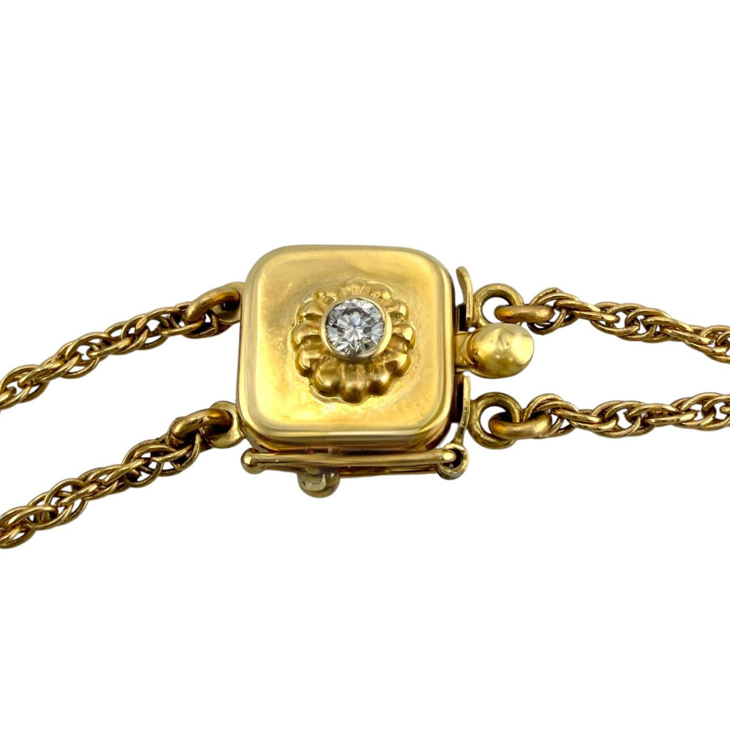 14K Yellow Gold Amethyst Ruby and Diamond Bracelet
