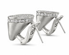 18K White Gold 1.56ct Diamond Heart Earrings