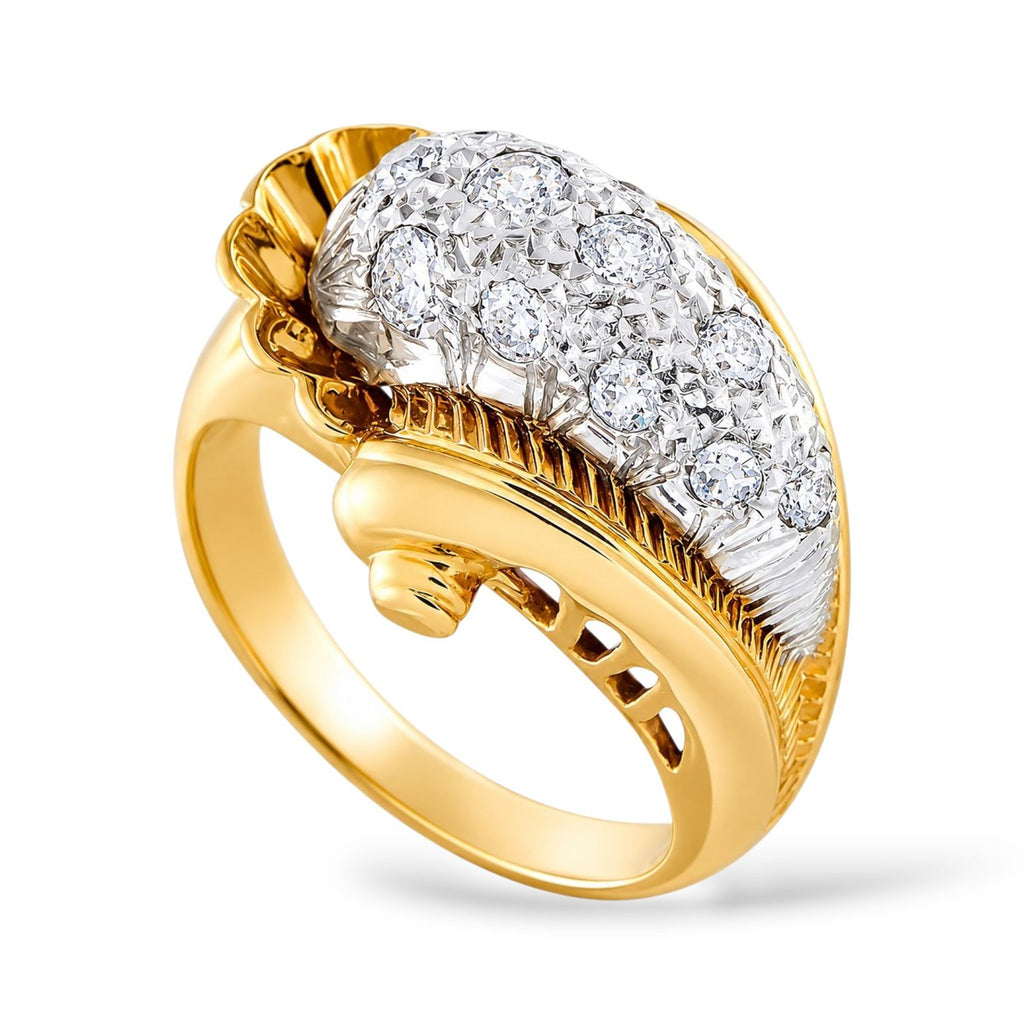 Vintage 18K Yellow Gold and 0.75ct Diamond Ring