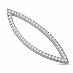 14K White Gold 0.60ct Diamond Marquise Pendan