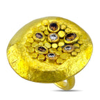 18K Yellow Gold Circular 0.50ct Diamond Ring