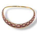 18K Gold 8.3ct Ruby and 13.5ct Diamond Necklace
