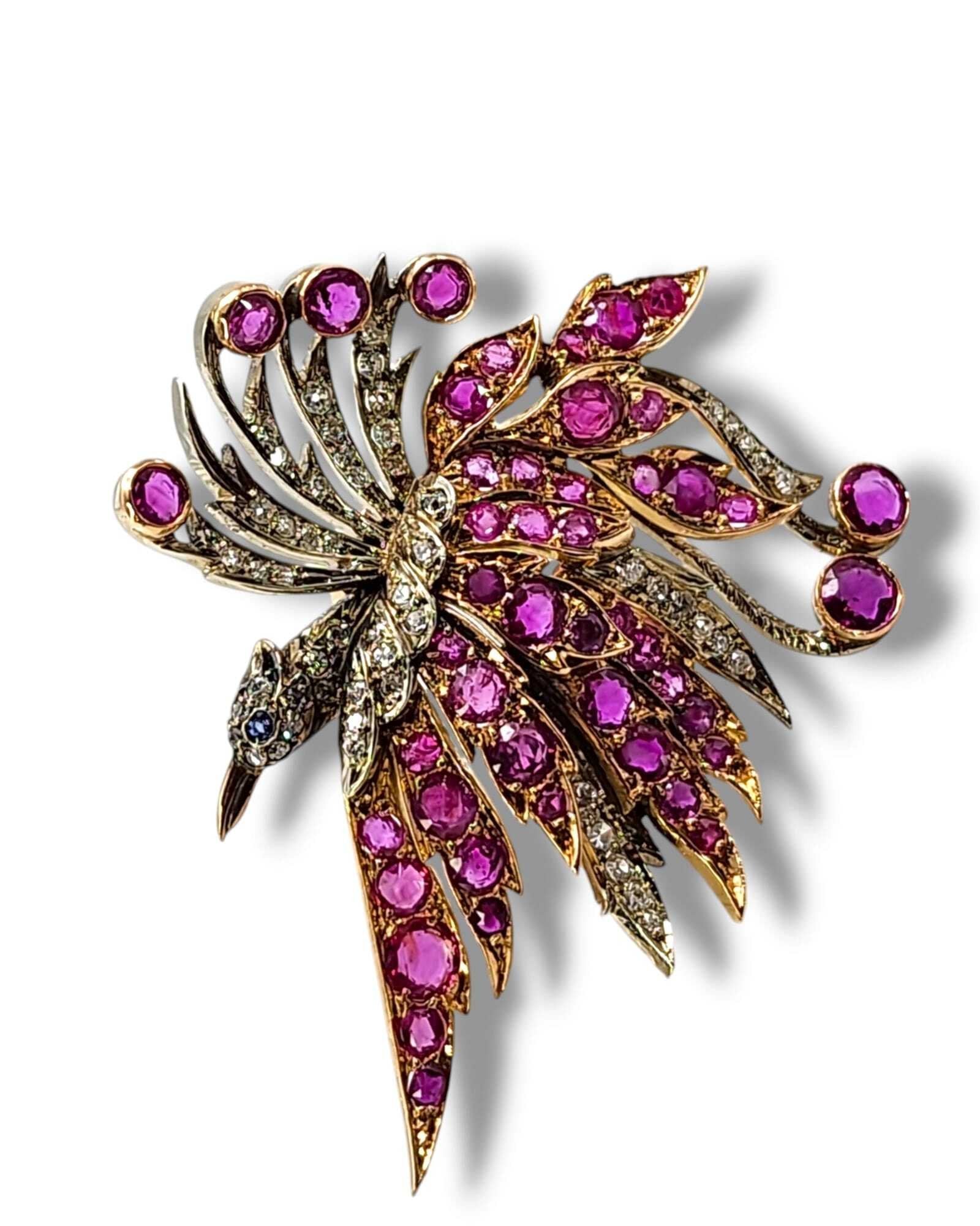 Brooch - 18 kt. Yellow gold,  18k Gold & 1.0ct Diamond  Brooch Swan  -  1.0ct. tw. Diamond (Natural)