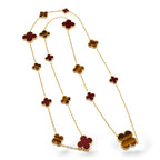 Van Cleef & Arpels 18k Gold Magic Alhambra long necklace, 16 motifs