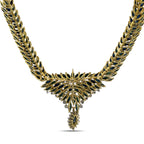 18 kt. Yellow gold, Exclusive 18K Yellow Gold 49.38ct Sapphire and 1.38ct Diamond Necklace  -  50.76ct. tw. Sapphire - Diamond
