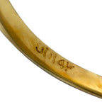 Vintage 14K Yellow Gold 1ct Diamond Swirl Ring