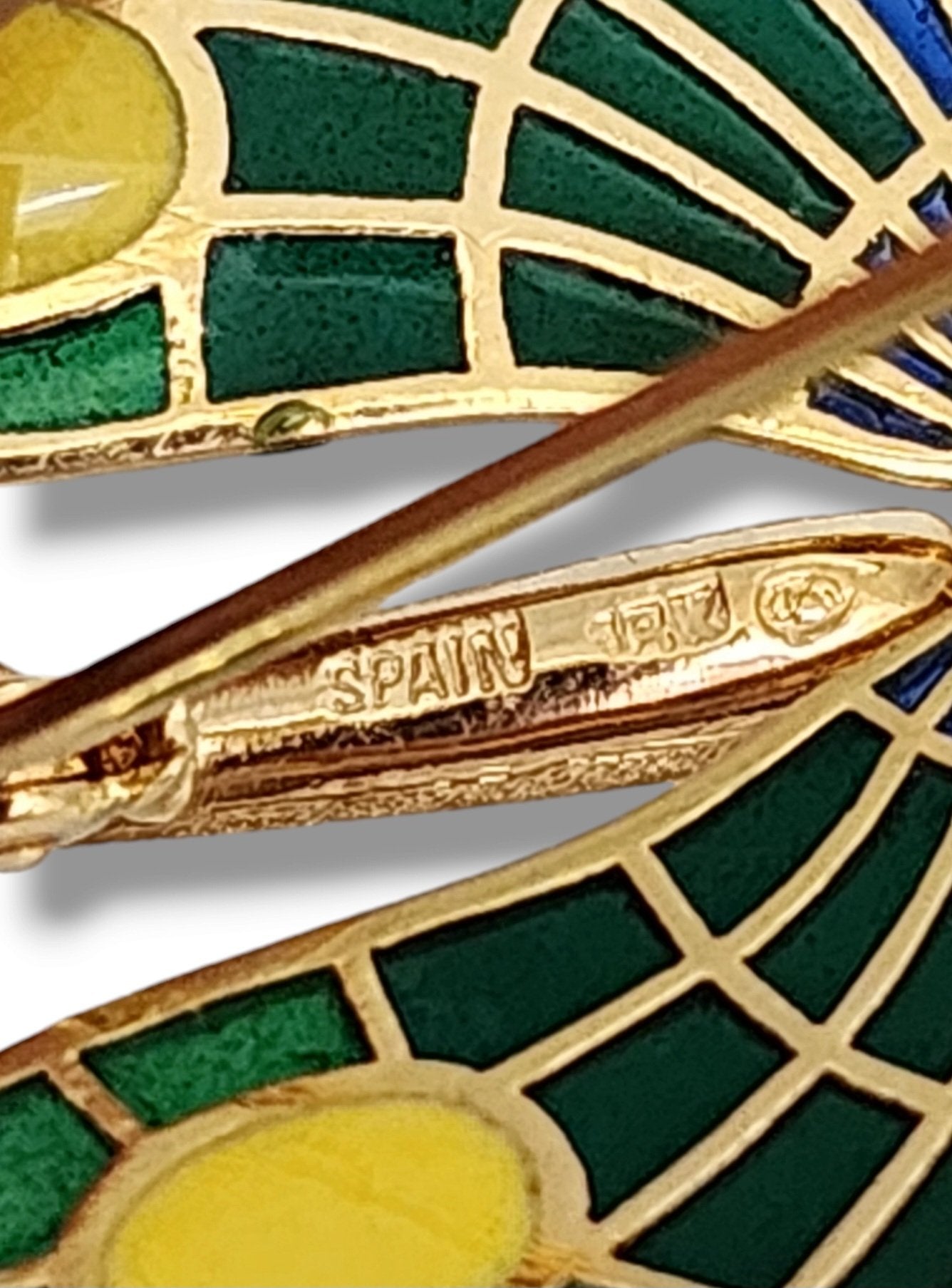 Plique-à-jour Enamel and Diamond Brooch Butterfly