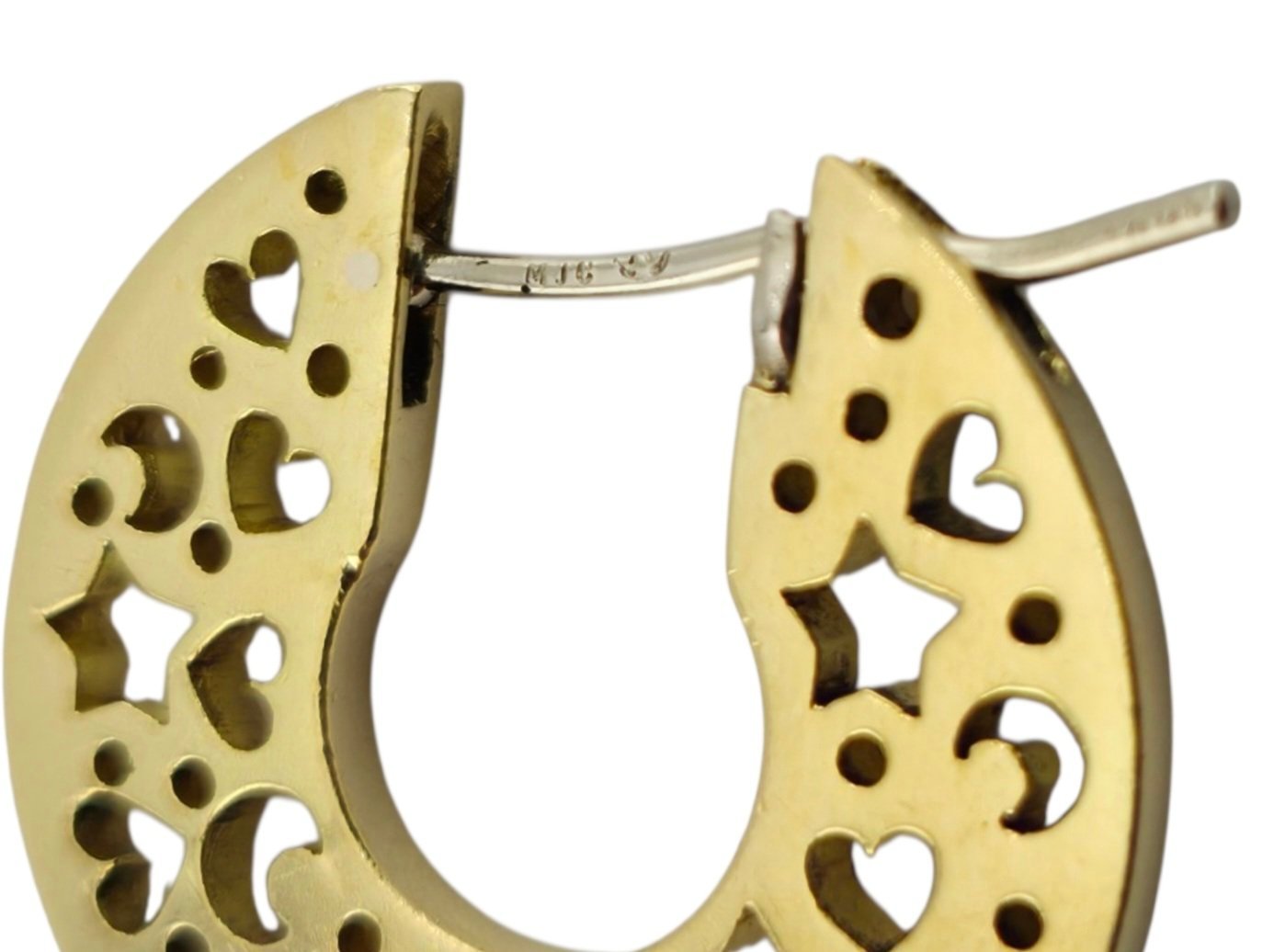18K Yellow Gold 0.40ct Diamond Moon Design Earrings