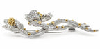 18K Yellow Gold 10.50ct Diamond Floral Brooch