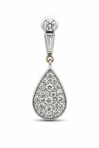 14K White Gold 1.75ct Diamond Teardrop Earrings