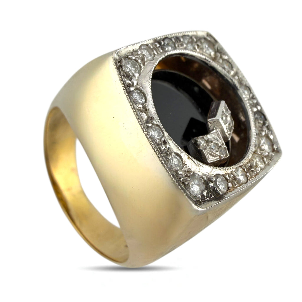 14K Yellow Gold 1.6ct Diamond Spinning Cocktail Ring