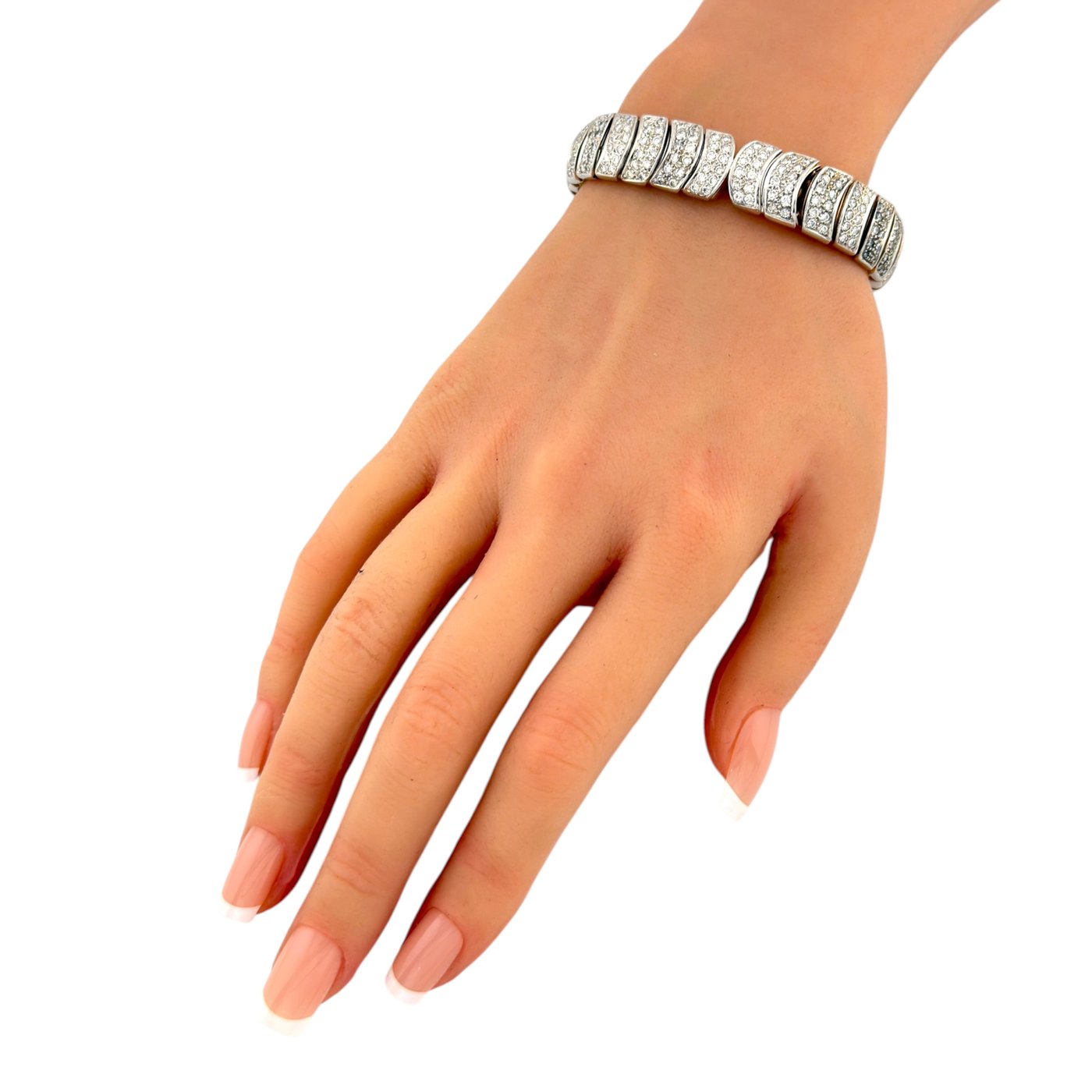18K Gold Flexible 5.0ct Diamond Bracelet