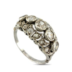 14K White Gold Antique Old Cut 1.00ct Diamond Ring
