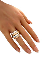 Two-Tone 18K Rose and White Gold 0.16ct Diamond Ring
