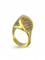 18K Yellow Gold Two-Sided and 2ct Diamond Ring
