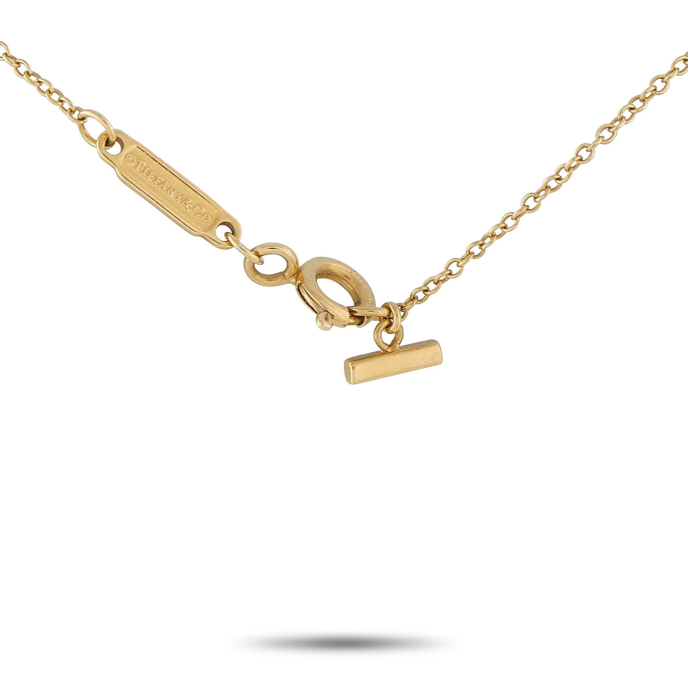 Tiffany & Co. - 18 kt. Yellow gold, Tiffany & Co. 18K Yellow Gold T Smile Necklace