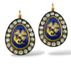 Imperial Russian K. Faberge 56K and Diamond Earrings