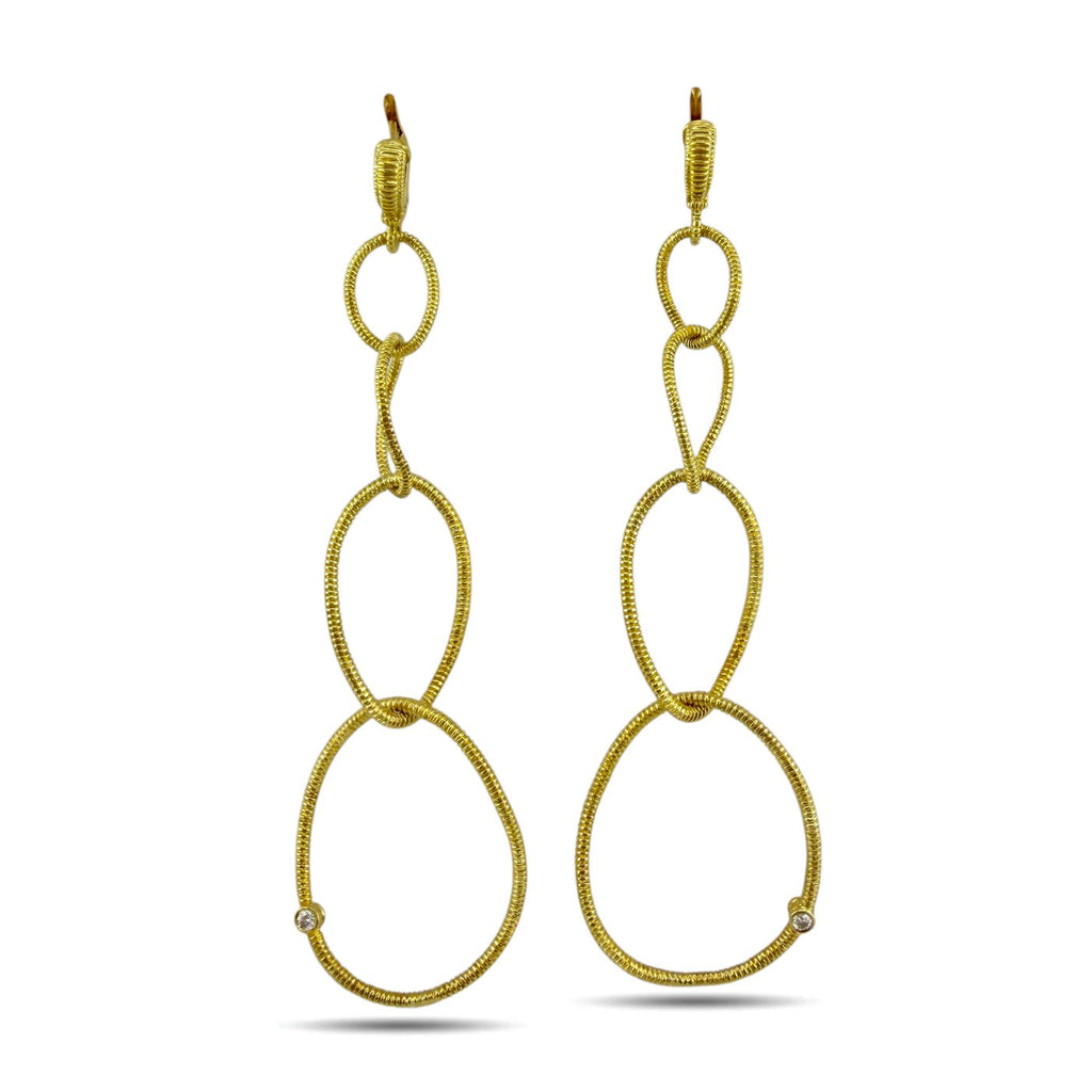 Judith Ripka 18K Yellow Gold 0.25ct Diamond Necklace and Earrings Set