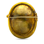 18K Yellow Gold Portrait Miniature Brooch/Pendant