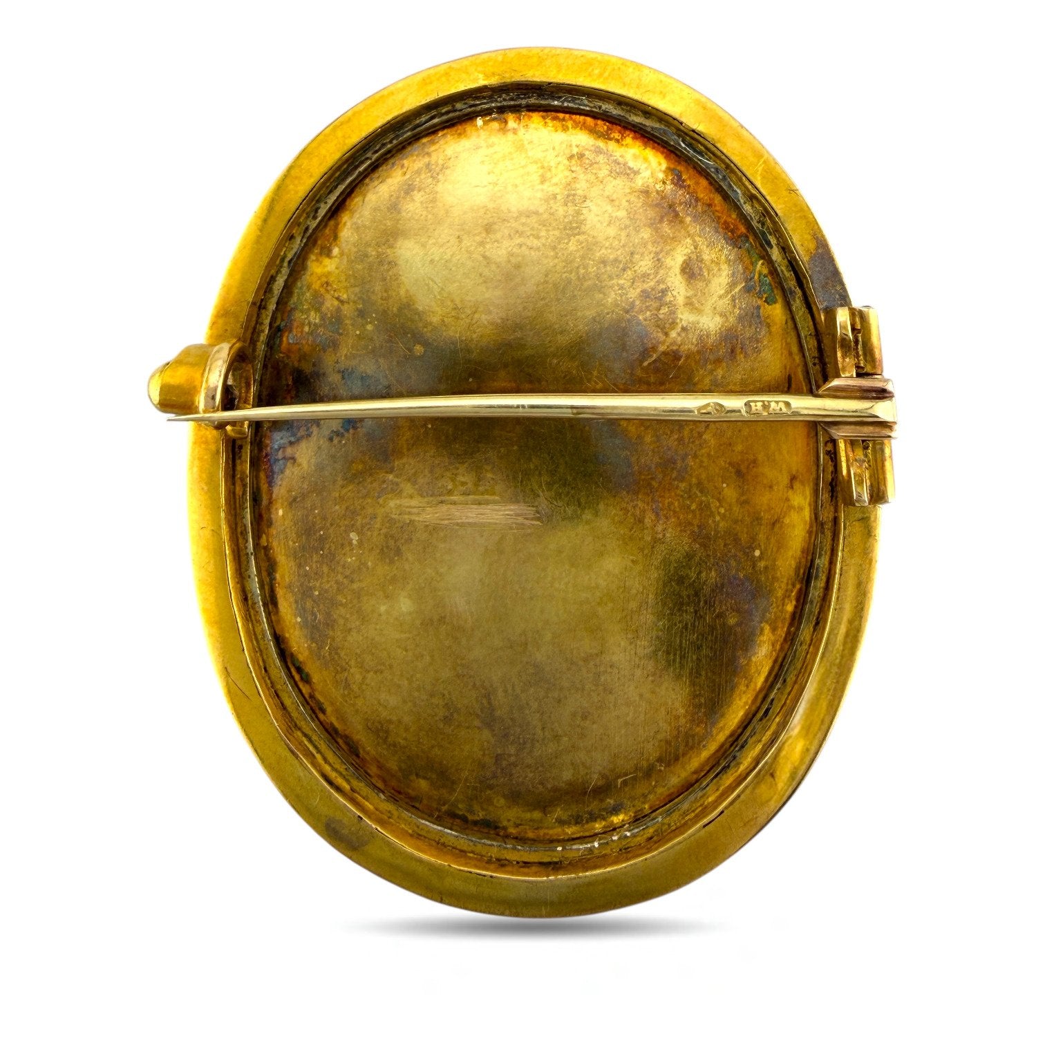 Brooch - 18 kt. Yellow gold, Exclusive 18K Yellow Gold Portrait Miniature Brooch/Pendant