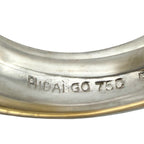 Hidalgo 18K White Gold 0.4ct Diamond and Blue Enamel Band Ring