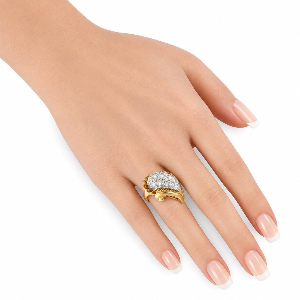 Vintage 18K Yellow Gold and 0.75ct Diamond Ring
