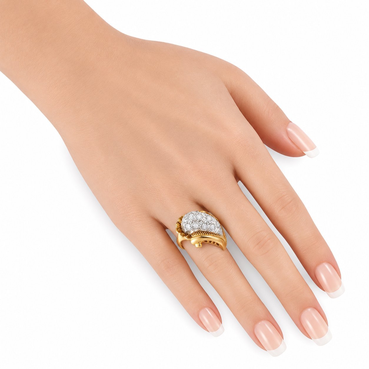 Vintage 18K Yellow Gold and 0.75ct Diamond Ring