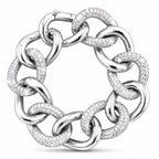 Tiffany & Co. White Gold 22.00ct Diamond Link Bangle Bracelet