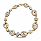 14K Yellow Gold 1.8ct Diamond Oval Link Bracelet