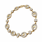 14K Yellow Gold 1.8ct Diamond Oval Link Bracelet