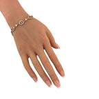 14K Yellow Gold 1.8ct Diamond Oval Link Bracelet