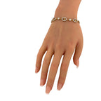 14K Yellow Gold 1.8ct Diamond Oval Link Bracelet