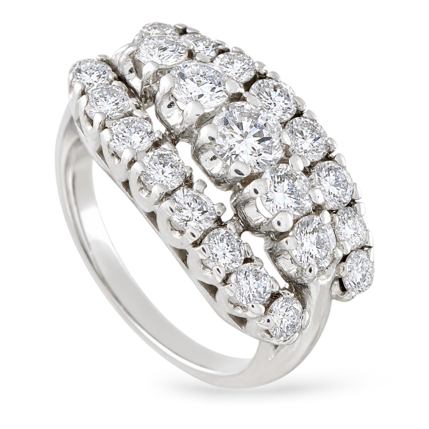 14K White Gold and 3.0ct Diamond Ring