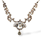 Imperial Russian Period Antique 56K Gold (14K) and 3.01ct Diamond Necklace