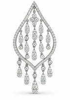 Crivelii 18K White Gold and  8.00ct Diamond Earrings