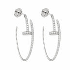 Cartier Juste un Clou white gold diamond hoop earrings, pair