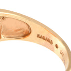 Kabana 14K Yellow Gold 0.32ct Diamond, Tourmaline and Mother of Pearl Ring