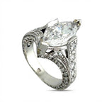 14K White Gold 5.35ct Diamond Engagement Ring