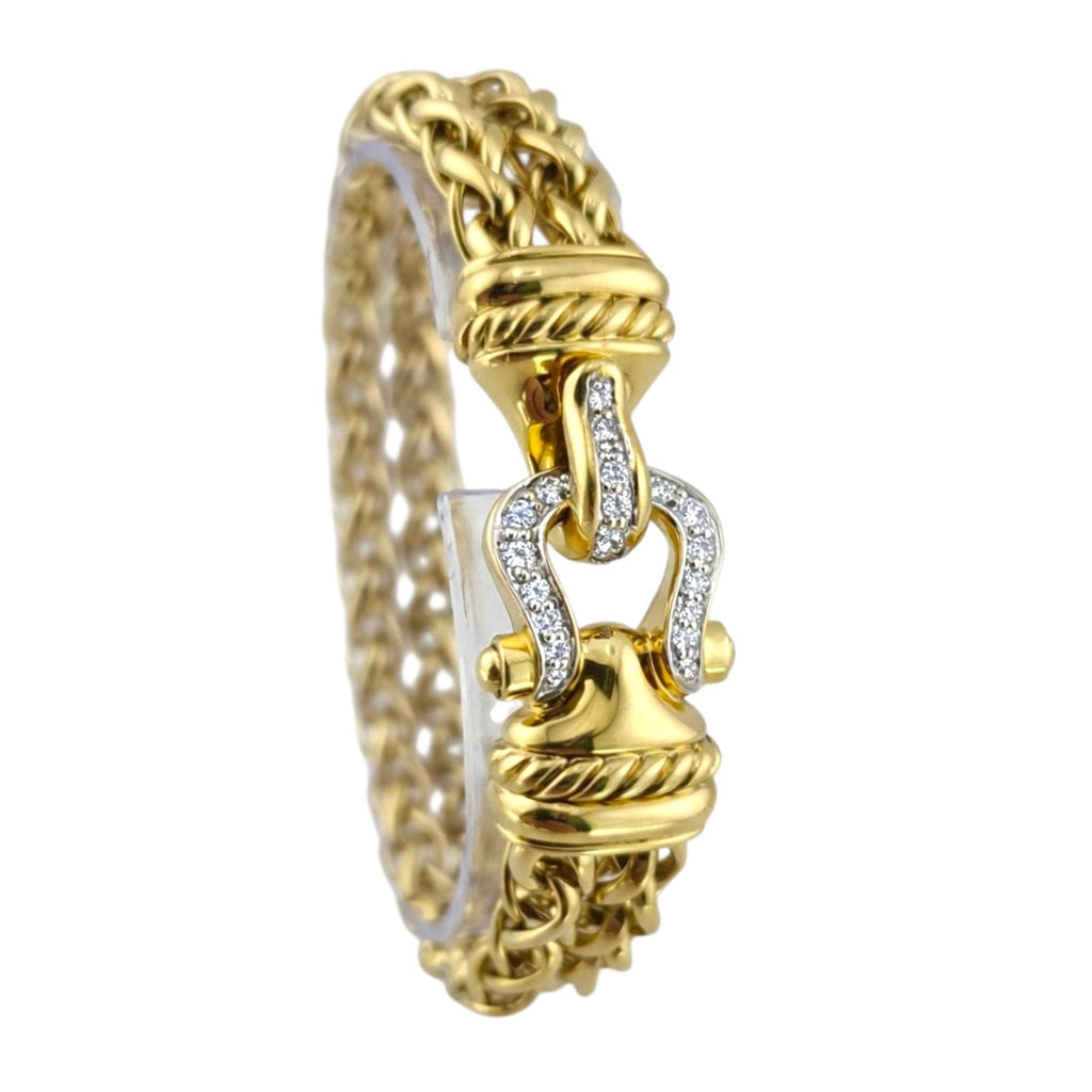 David Yurman 18K Yellow Gold 0.55ct Diamond Bracelet