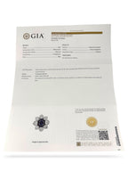 GIA Certified 14K White Gold 3ct Sapphire and 4.7ct Diamond Ring