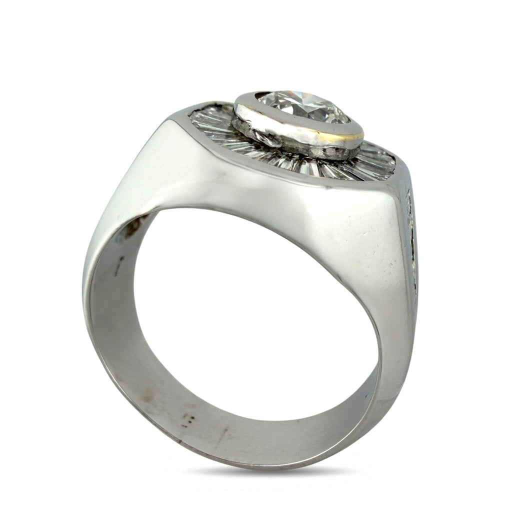 14K White Gold 1.95ct Diamond Statement Ring